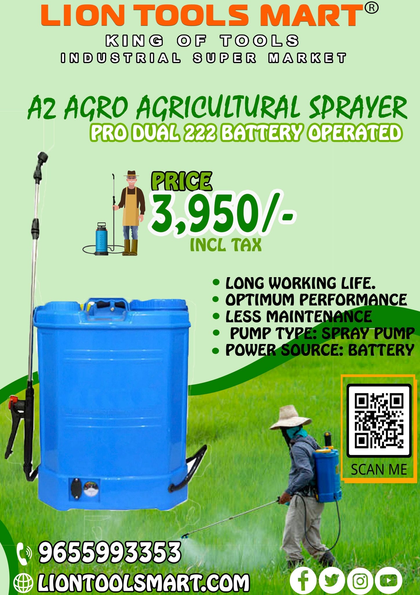 A2 AGRO AGRICULTURAL SPRAYER PRO DUAL