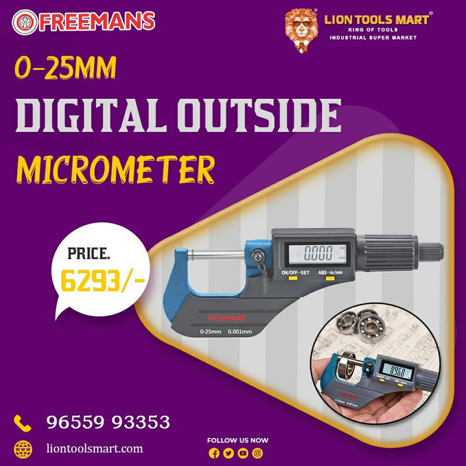 Freemans 0-25MM Digital Outside Micrometer