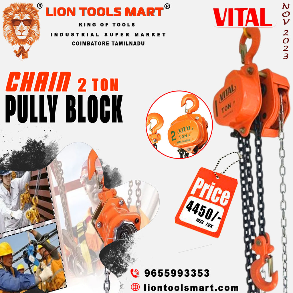 VITAL CHAIN PULLY BLOCK 2 TON | Best Price | Lion Tools Mart