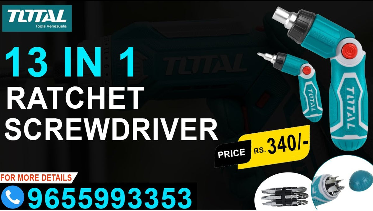 Total Ratchet screwdriver 13 in 1 set