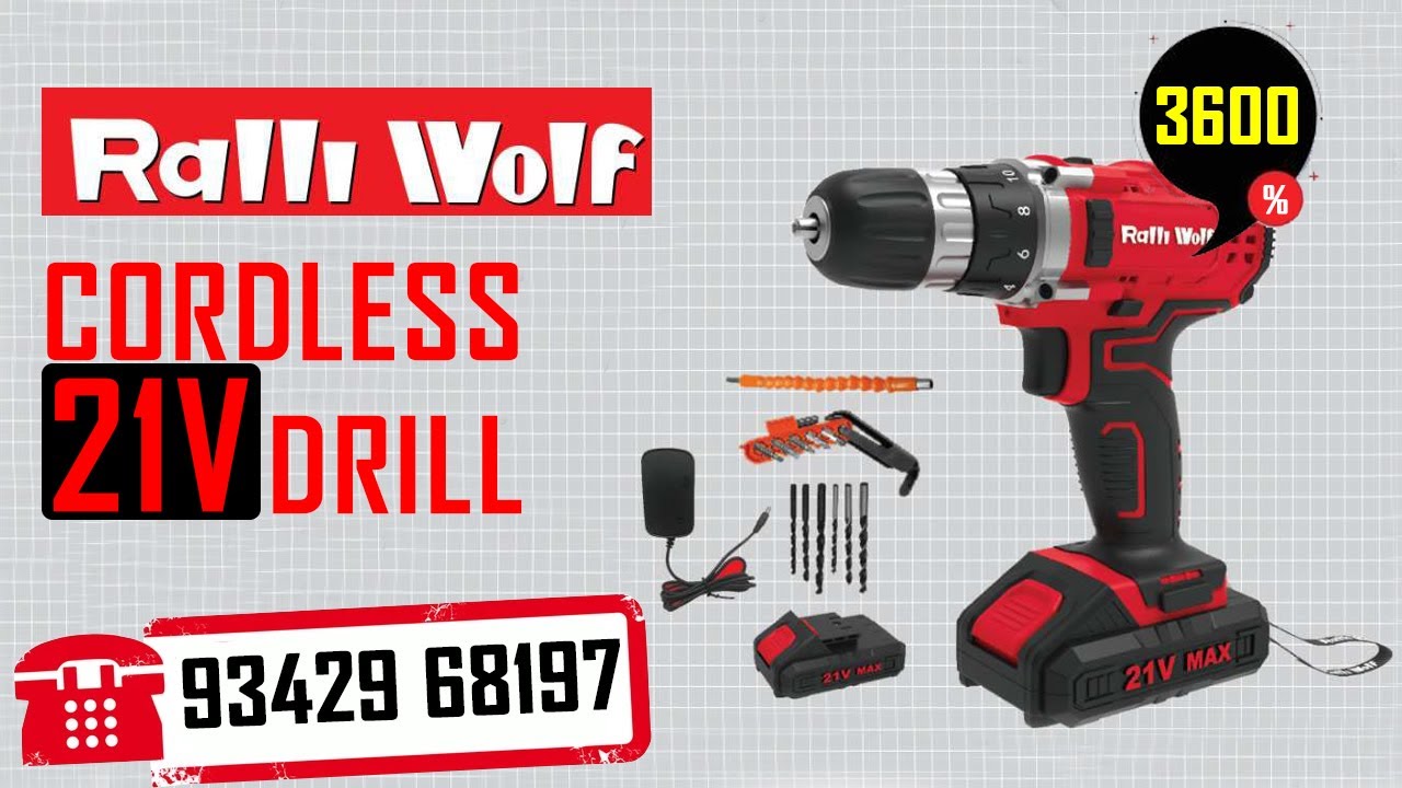 Ralli Wolf Cordless Drill RCD21V - A Powerful Tool for Drilling and Driving