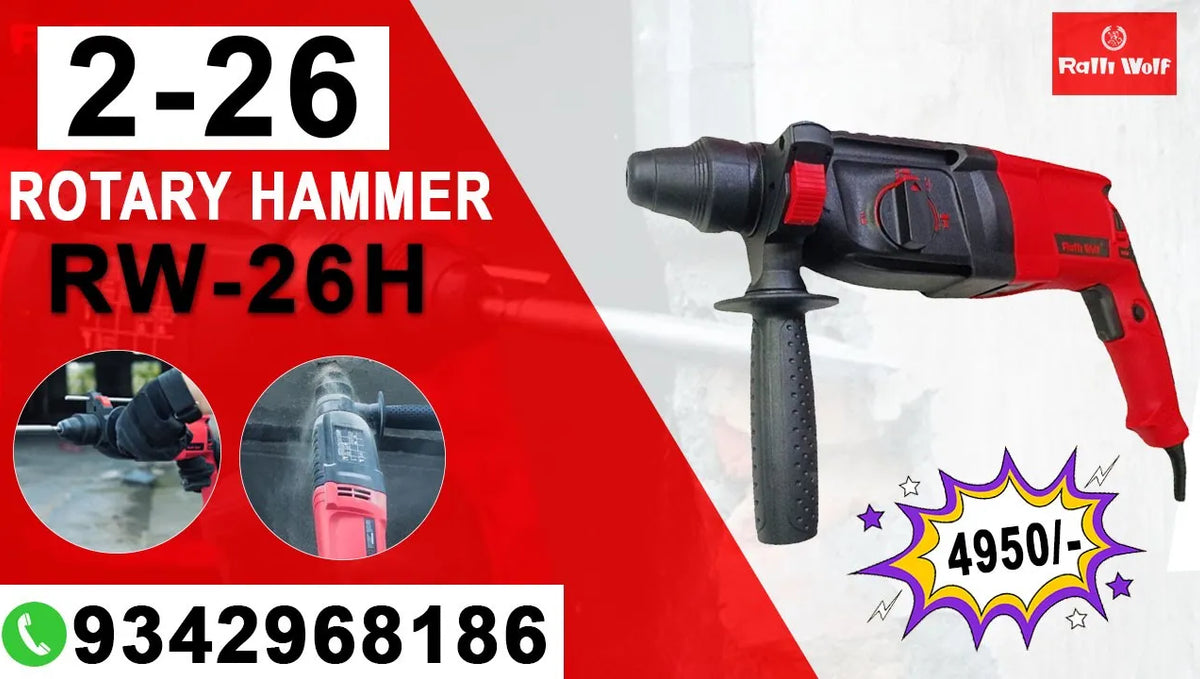 "Ralliwolf RW-26H 2-26mm Rotary Hammer: A Heavy-Duty Tool for Demanding Tasks"