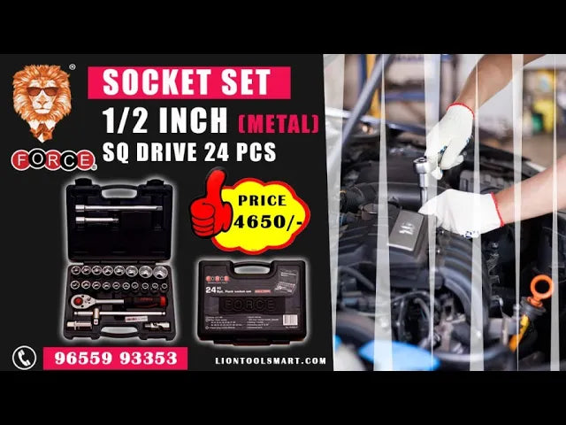 Force Socket Set 24 Pcs 1/2 inch