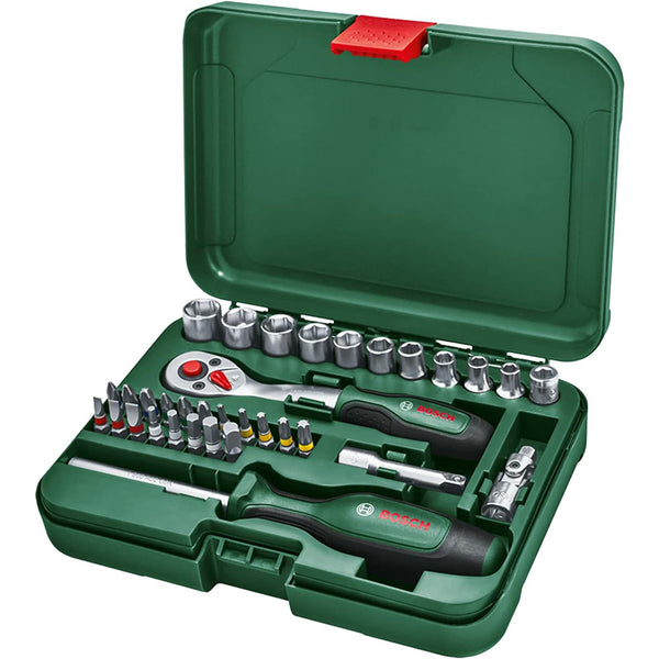 Bosch Ratchets  14 Drive Socket Set 1600A02BY1 34 Pcs