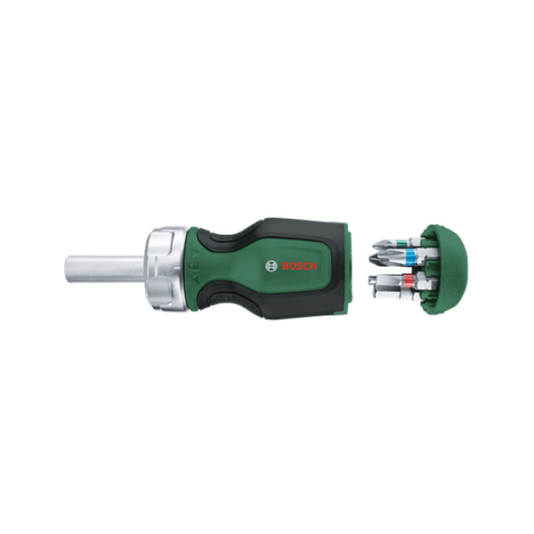 Bosch Stubby Bit Ratchet Screwdriver With 6 bits