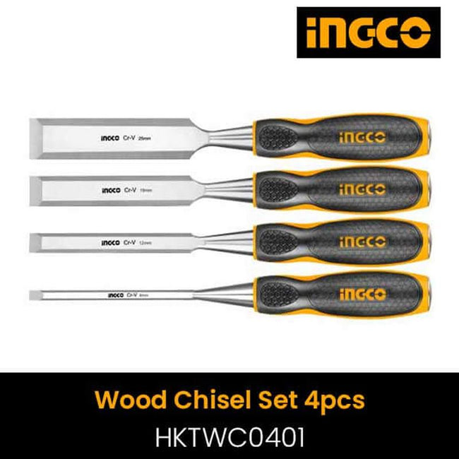 Ingco HKTWC0401 - 4 Pcs Wood Chisel Set - Vikas Tool Mart